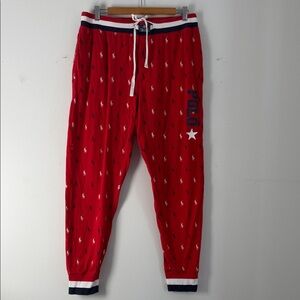 Polo Ralph Lauren polo allover print spell out jogger style pajama lounge pants